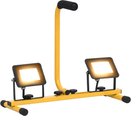 vidaXL Spotlight met handvat LED 2x20 W warmwit