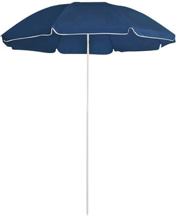 vidaXL - Parasol - met - stalen - paal - 180 - cm - blauw