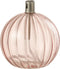 J-Line olielamp Ribbels - glas - roze - small
