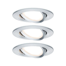 Paulmann Pr EBL set - Coin Slim dim - inbouwspots - zwart/alu (set van 2)