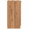 vidaXL - Schoenenkast - 59x35x70 - cm - bewerkt - hout - artisanaal - eikenkleurig