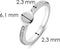 TI SENTO Ring 12116ZI - Zilveren dames ring - Zirkonia - Maat 54