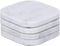 MOOISA - Onderzetter marmer - organisch - wit set van 4 stuks - 10x10x1cm