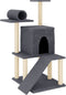 vidaXL - Kattenmeubel - met - sisal - krabpalen - 110,5 - cm - donkergrijs