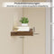 Woltu Zwevende Wandplank - Stevig Houten Boekenkast - 100 x 23 x 3,8 cm - Vintage Bruin