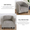 Stretch Chesterfield fauteuilhoes Kussenovertrekken Cocktailstoelhoes 1 zits Wasbaar Antislip clubfauteuilhoes voor bar Woonkamer Slaapkamer Receptie (grijs fluweel)