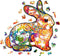 UNIDRAGON Houten Puzzel Voor Volwassenen Dier - Schitterend Konijn - 106 stukjes - Small 22x23 cm