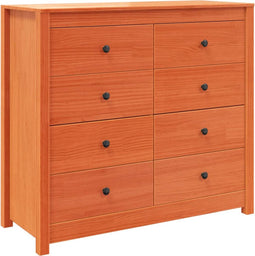 vidaXL - Dressoir - 100x40x90 - cm - massief - grenenhout - wasbruin