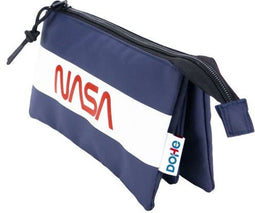 Pennenetui met 3 vakken DOHE Nasa Flag Blauw