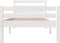 vidaXL - Bedframe - massief - hout - wit - 90x200 - cm