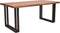 Feel Home - 220x100 Eettafel - Massief Boomstamblad Eiken - 5 cm dik - Twin U Frame