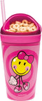 Zak!Designs Smiley 2.0 Junior Girl Snack & Drinkbeker - Polypropyleen - 300 ml - Roze