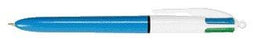 BIC 4 Kleuren Balpen Classic- Medium Punt (1 mm) -Vier schrijfkleuren - Zwart Blauw Rood Groen - Doos 12 stuks