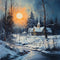 Rubye® Diamond Painting - Schilderen op Nummer - Wintershuis 30x30cm