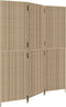 vidaXL - Kamerscherm - 3 - panelen - poly - rattan - beige