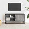 vidaXL - Tv-meubel - 80x34,5x40 - cm - bewerkt - hout - metaal - grijs - sonoma - eiken