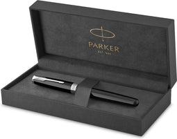 Parker Sonnet - Vulpen - Roestvrijstalen medium penpunt - Zwart met palladiumdetails