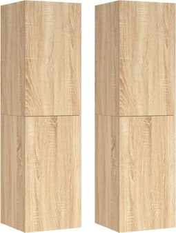 vidaXL - Tv-meubels - 2 - st - 30,5x30x110 - cm - bewerkt - hout - sonoma - eikenkleurig