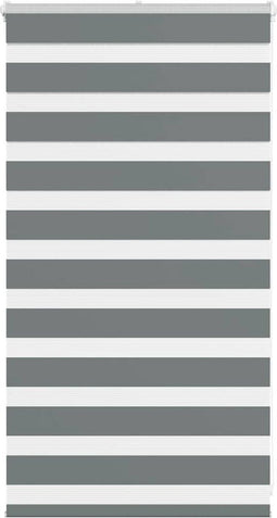 vidaXL - Zebra - rolgordijn - 90x100 - cm - stofbreedte - 85,9 - cm - donkergrijs