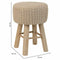 Kruk Alexandra House Living Crème Bamboe Pijnboom Spons Hout MDF 32 x 44 x 32 cm