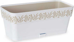 Zelfwaterende plantenpot Stefanplast 3919201 Wit 13,3 x 12,3 x 29,3 cm Beige Plastic