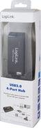 LogiLink UA0085 - USB 2.0 Hub - 4 poorten - Zwart