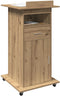 vidaXL - Podium - met - Wielen - Artisan - Eiken - Geengineerd - Hout