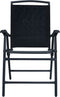 vidaXL - Tuinstoelen - inklapbaar - 2 - st - textileen - zwart