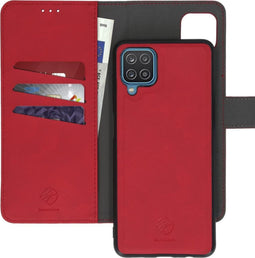 iMoshion Hoesje Geschikt voor Samsung Galaxy A12 Hoesje Met Pasjeshouder - iMoshion Uitneembare 2-in-1 Luxe Bookcase - Rood