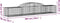 vidaXL - Schanskorven - 4 - st - gewelfd - 300x50x40/60 - cm - gegalvaniseerd - ijzer