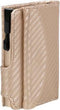 Clicksafe pasjeshouder - RFID - 8 pasjes - kunstleer/aluminium - carbon champagne - JU-963407