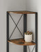 Vasagle Hoekplank met 5 Niveaus - Vintage Bruin/Zwart - 30 x 30 x 160 cm