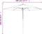 vidaXL - Parasol - met - houten - paal - 299x240 - cm - groen