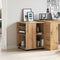 vidaXL - Rolkast - 60x53x72 - cm - bewerkt - hout - artisanaal - eikenkleurig