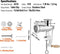 VEVOR Handmatige Vleesmolen - RVS Worstmachine - Tafelklem - 8x19x28,5cm