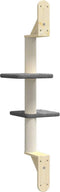 vidaXL - Kattenmeubel - wandgemonteerd - met - krabpaal - 108 - cm - donkergrijs