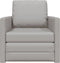 vidaXL - Vloersofa - Bed - 2-in-1 - Cloud - Grijs - 74x77x81 - cm - Stof