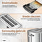 Lugia Broodrooster - RVS Toaster - 4 Sneetjes - 7 Warmteniveaus - LED-display