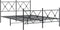vidaXL - Bedframe - met - hoofd- - en - voeteneinde - metaal - zwart - 140x200 - cm