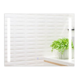 Wandspiegel 80 x 60 cm - 3-kleuren LED-verlichting - anti-condensfunctie - wit