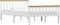 vidaXL - Bedframe - massief - grenenhout - wit - 120x200 - cm