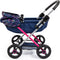 Bayer Cosy Poppenwagen incl. Luiertas Design hartjes met zeemeermin - Doll Pram - opvouwbaar