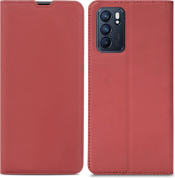 iMoshion Hoesje Geschikt voor Oppo Reno 6 Pro 5G Hoesje Met Pasjeshouder - iMoshion Slim Folio Bookcase - Rood