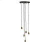 Hanglamp 5-Lichts Rond Galaxy Zwart