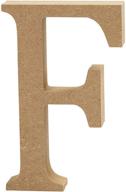 Letter F h: 8 cm dikte 1 5 cm MDF 1stuk