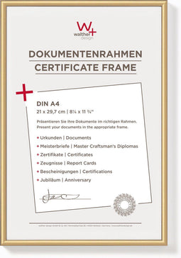 Walther New Lifestyle - Kunststof lijst - Fotoformaat 21x29,7 cm (DIN A4) - Goud