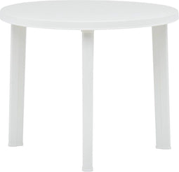 vidaXL - Tuintafel - 89 - cm - kunststof - wit