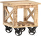 vidaXL - Bijzettafel - op - wieltjes - 40x40x42 - cm - ruw - mangohout