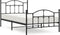 vidaXL - Bedframe - met - hoofd- - en - voeteneinde - metaal - zwart - 100x200 - cm
