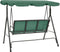 vidaXL Schommelbank 170 cm textileen en staal groen